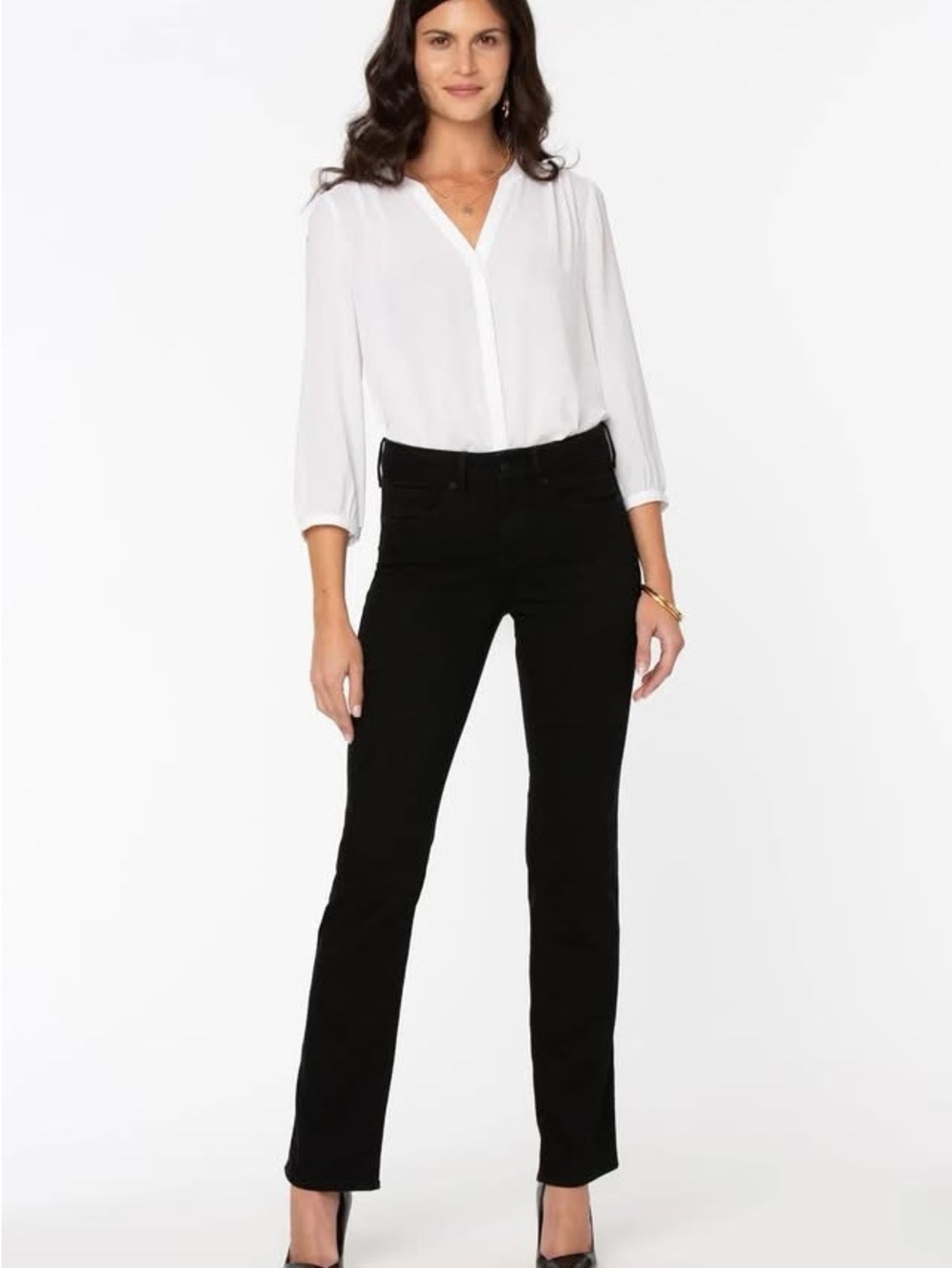 Md Women’s Black Straight-Leg Jeans